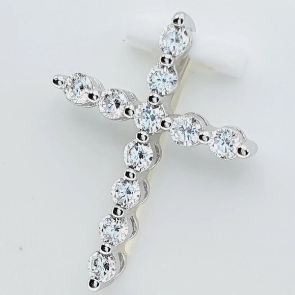 925 Sterling Silver Cubic Zircon Pendant for Women/Girls, US925P1101 - Picture 1 of 7